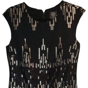 Vince Camuto Black & Silver Sequined Dress